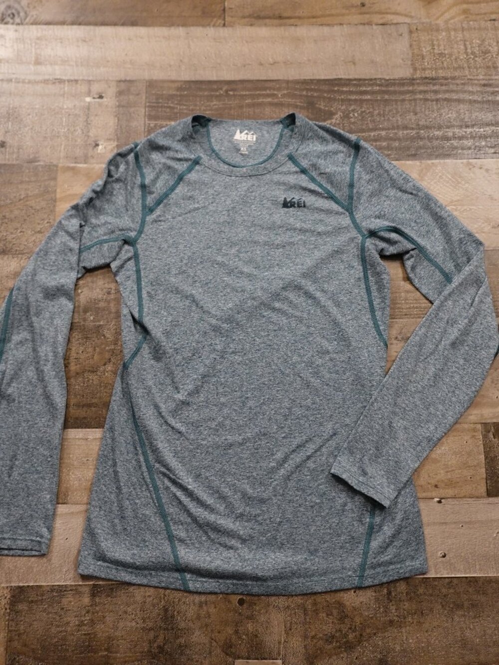 REI Co-op Lightweight Base Layer Top Women’s XS Teal Long Sleeve Hiking Active